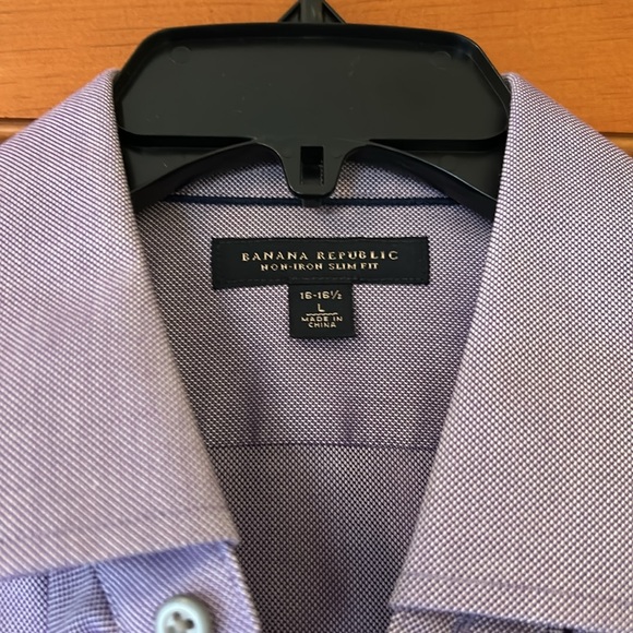 EUC Men’s Banana Republic Non-Iron Slim Fit Shirt (neck 16-16.5, L) - Picture 2 of 8